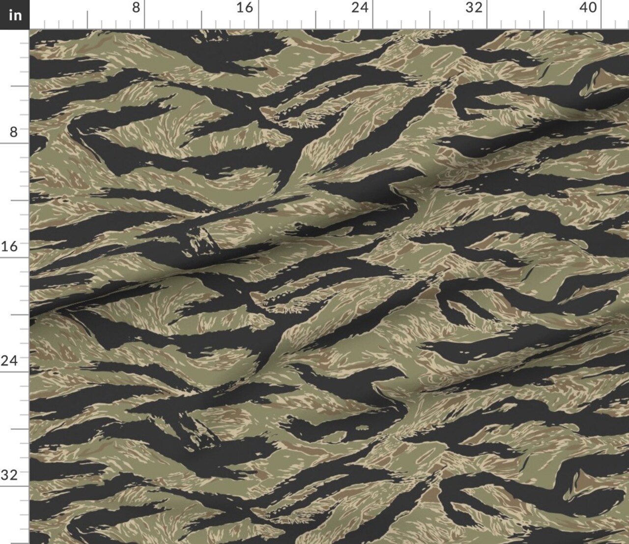 Tiger Stripe Camo Custom Printed Fabric by Spoonflower Various Fabrics by the Yard or Fat Quarter